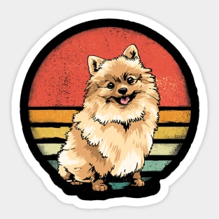 Pomeranian Dog Lover Retro Vintage 70S Sticker